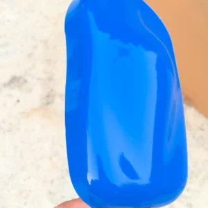 Chi tiết bề mặt và cạnh góc đối diện mẫu xanh dương 008 bóng, khung hình 48 giây