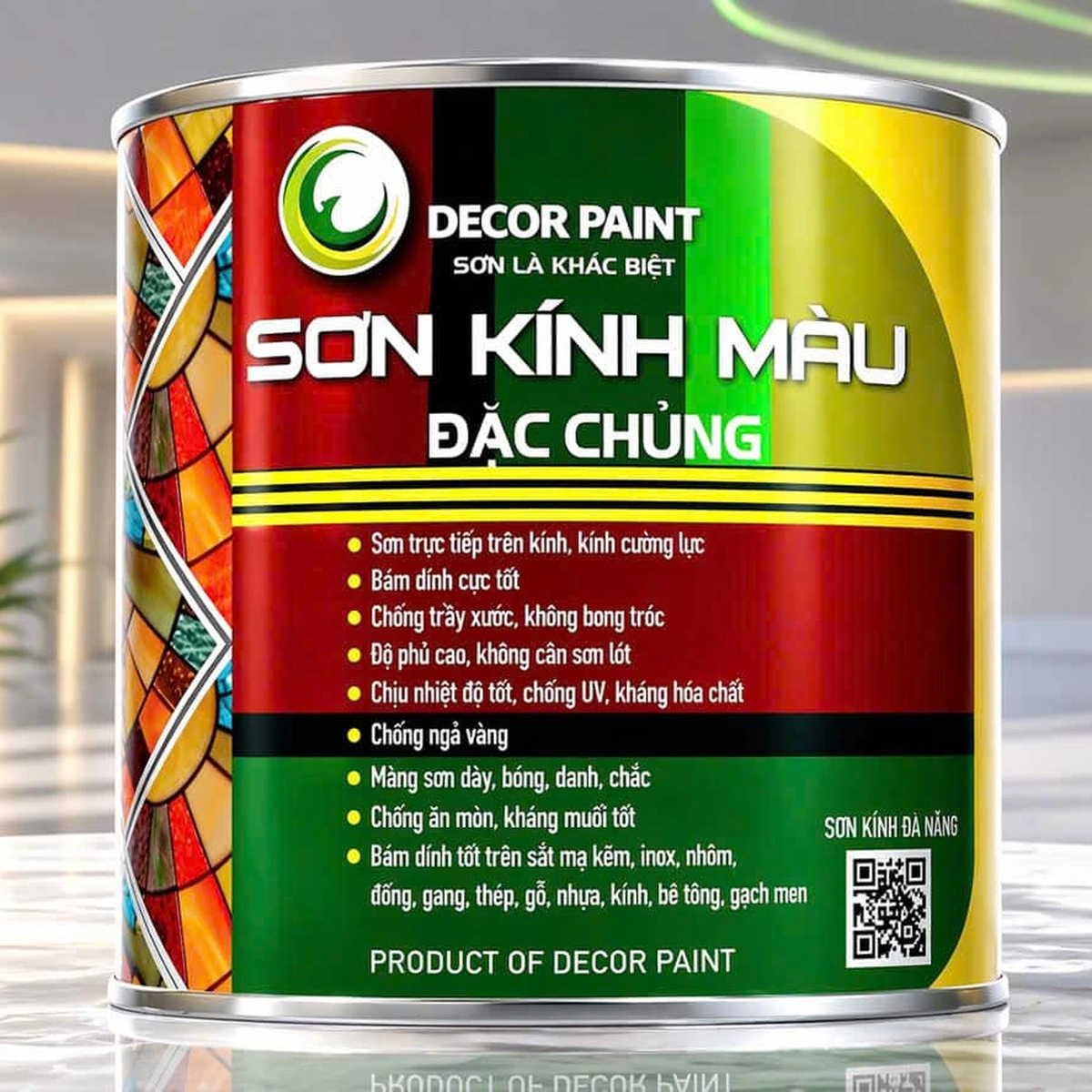 Ảnh lon sơn kính màu đặc chủng chính hãng do Decor Paint công bố